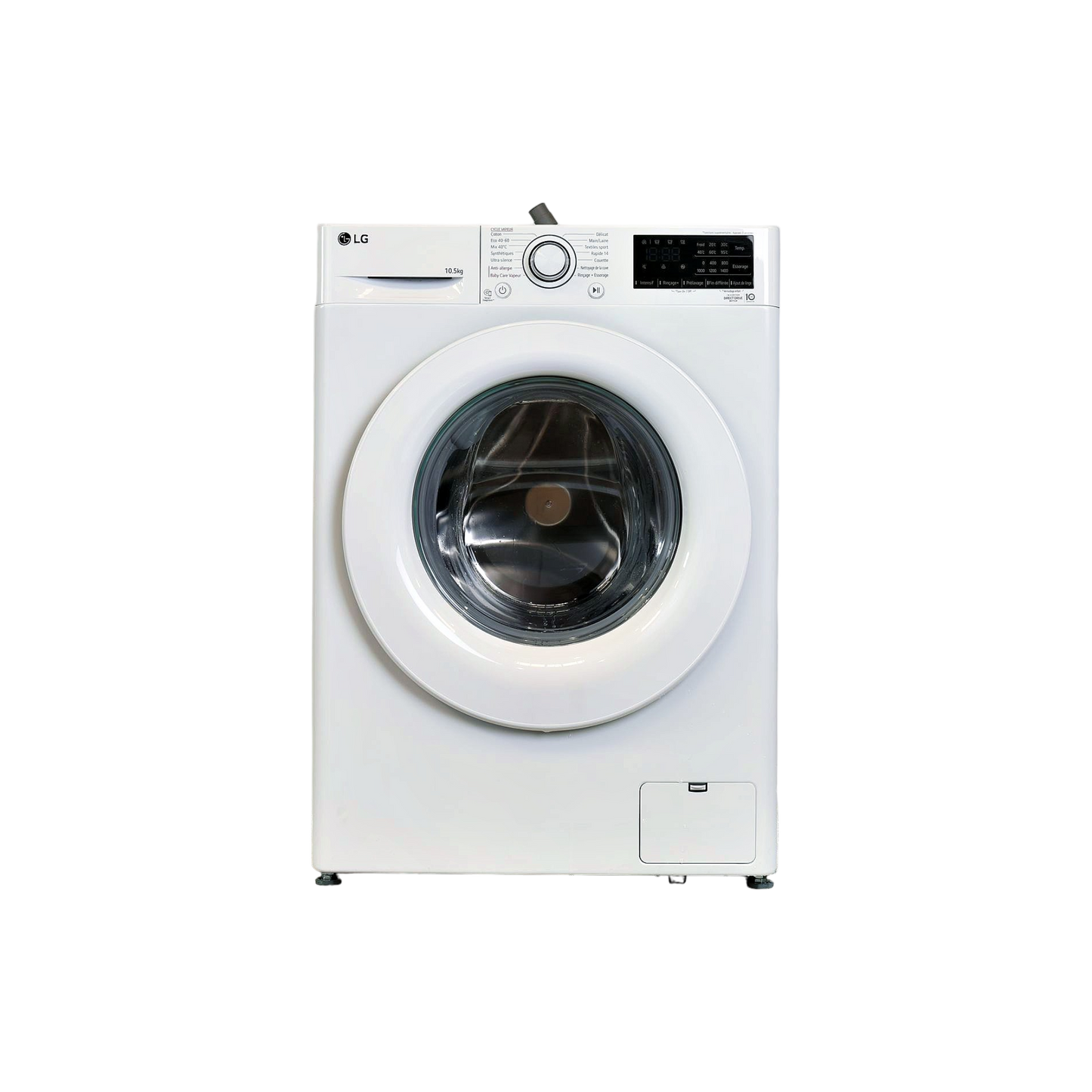 Lave-Linge Hublot 10.5 kg Reconditionné LG F14V30WHS : vue de face