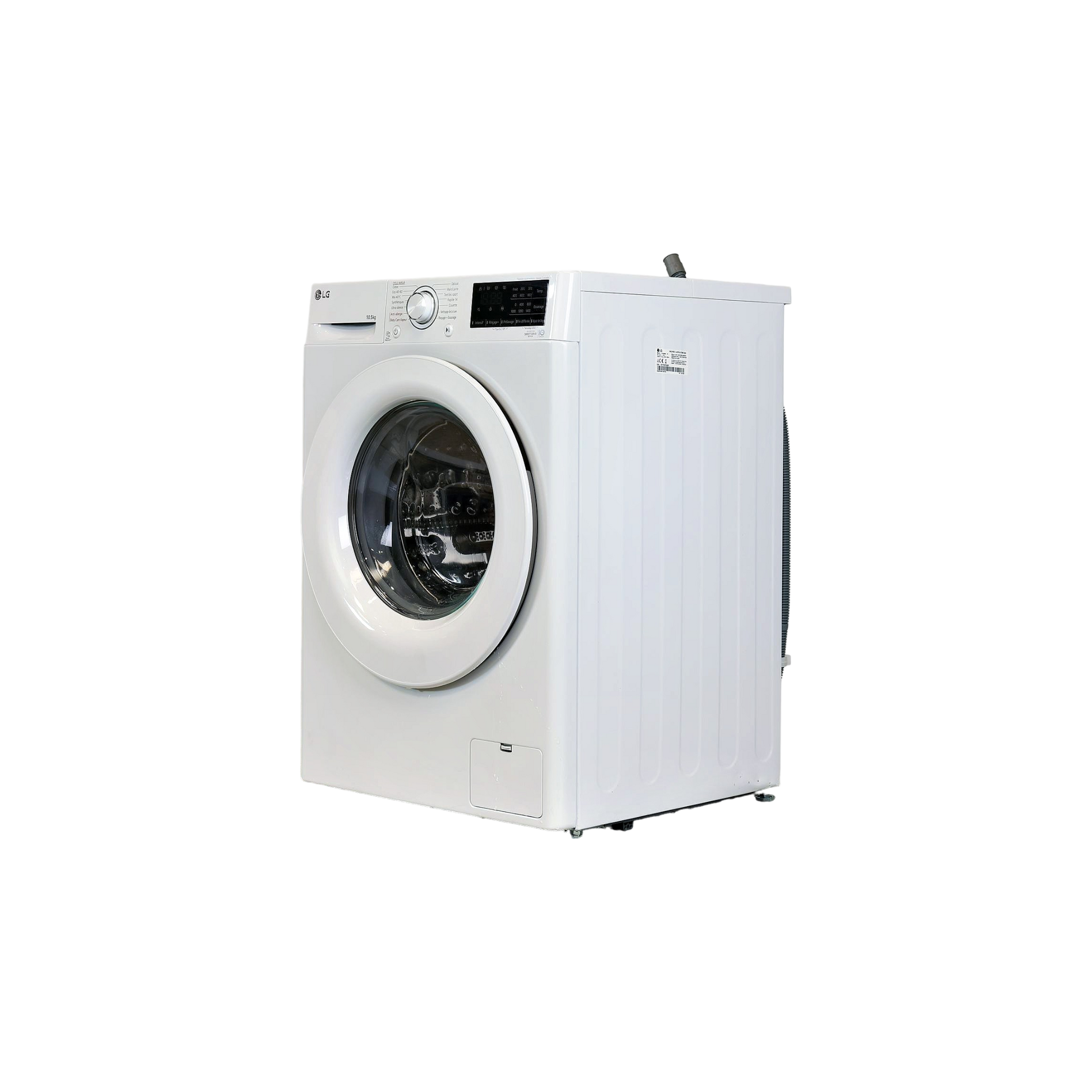 Lave-Linge Hublot 10.5 kg Reconditionné LG F14V30WHS : vue du côté droit