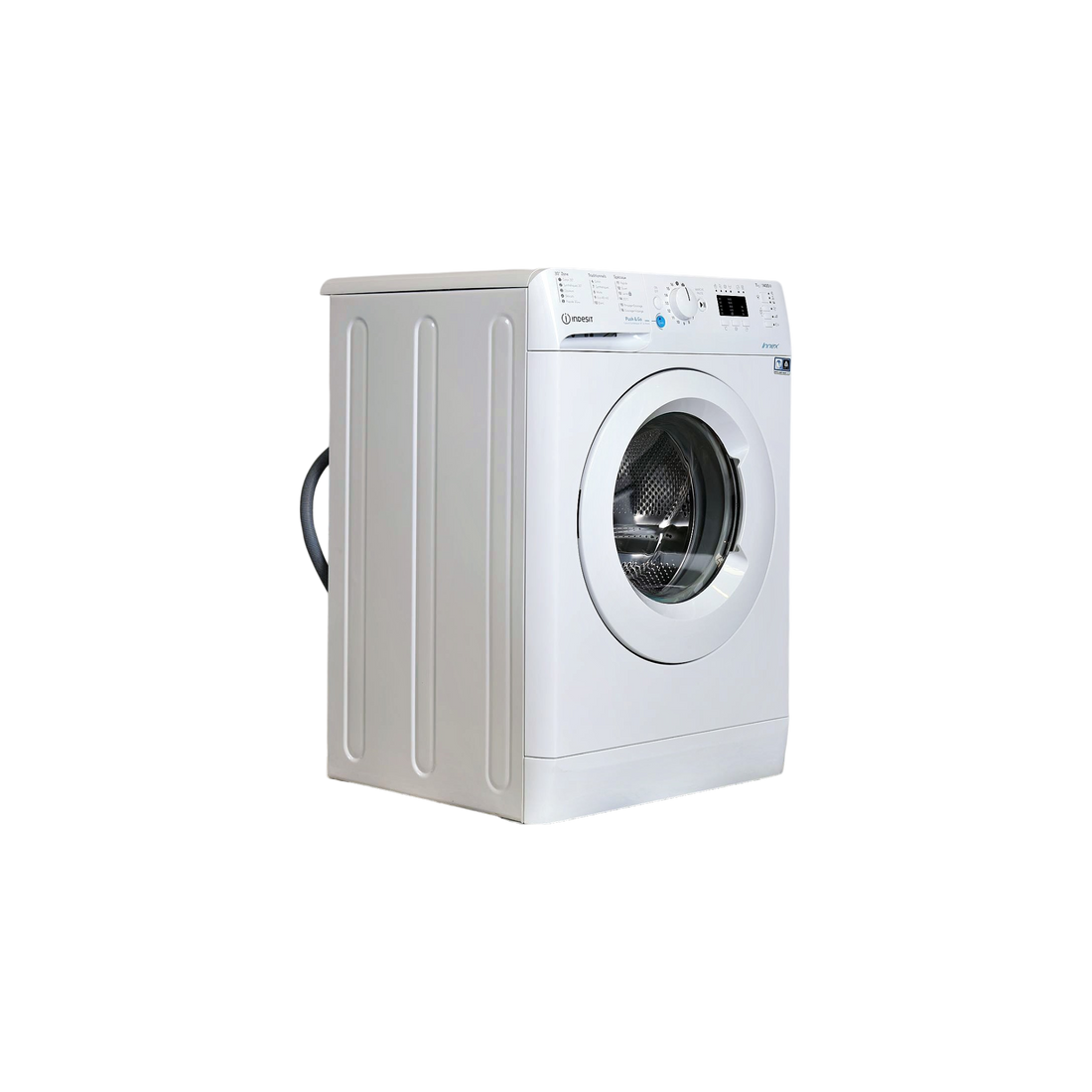 Lave-Linge Hublot 7 kg Reconditionné INDESIT BWA71452WFR N : vue du côté gauche