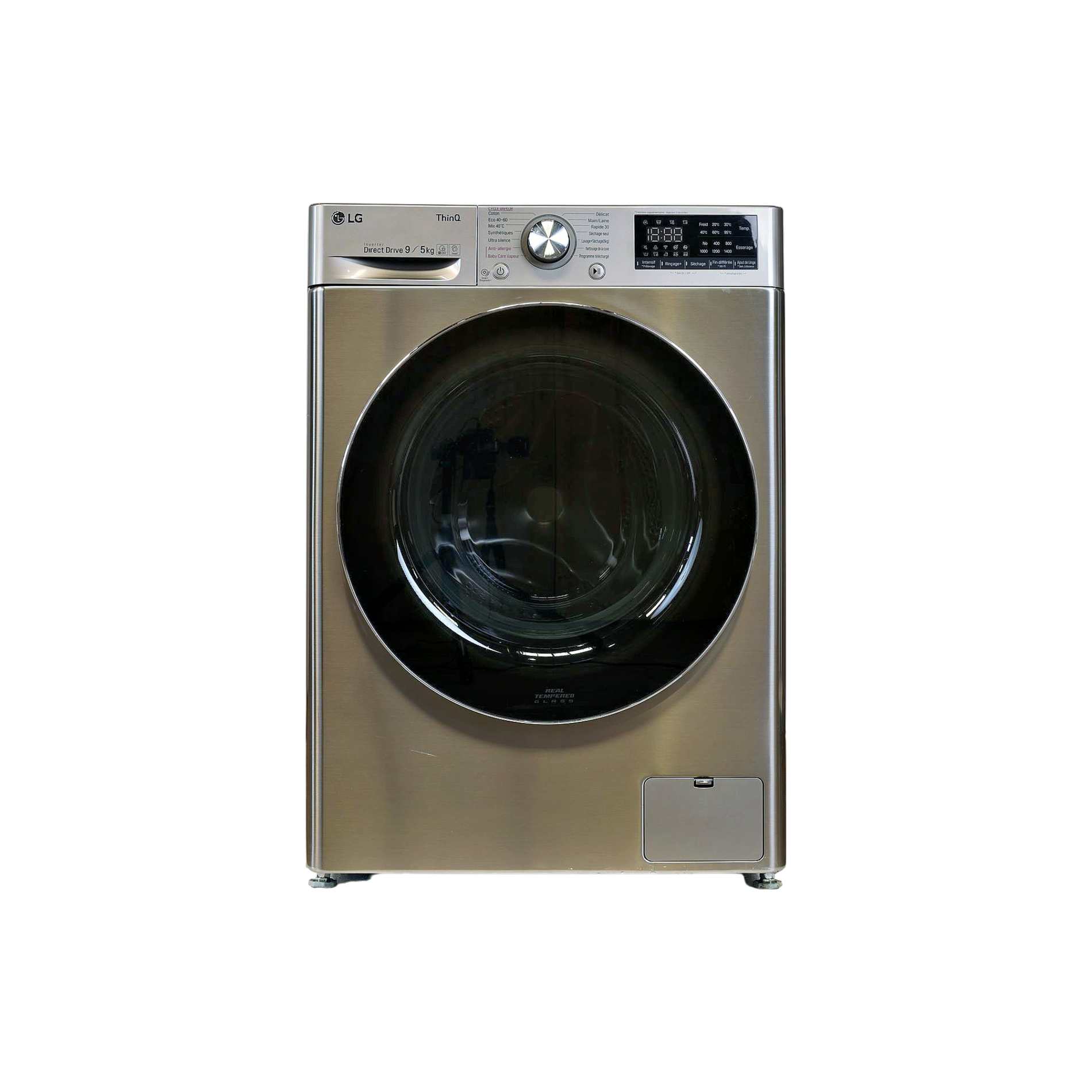 Lave-Linge Sechant 9 kg Reconditionné LG F954N42IXRS : vue de face