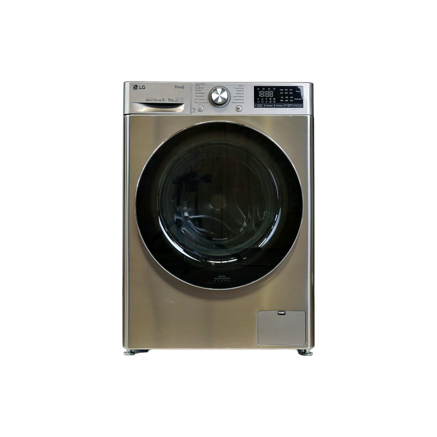 Lave-Linge Sechant 9 kg Reconditionné LG F954N42IXRS : vue de face