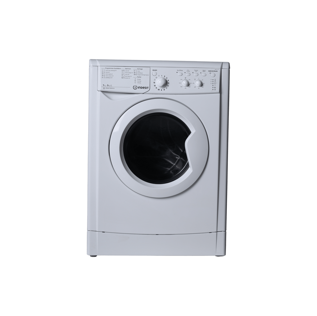 Lave-Linge Sechant 7 kg Reconditionné INDESIT IWDC-7145-FR : vue de face