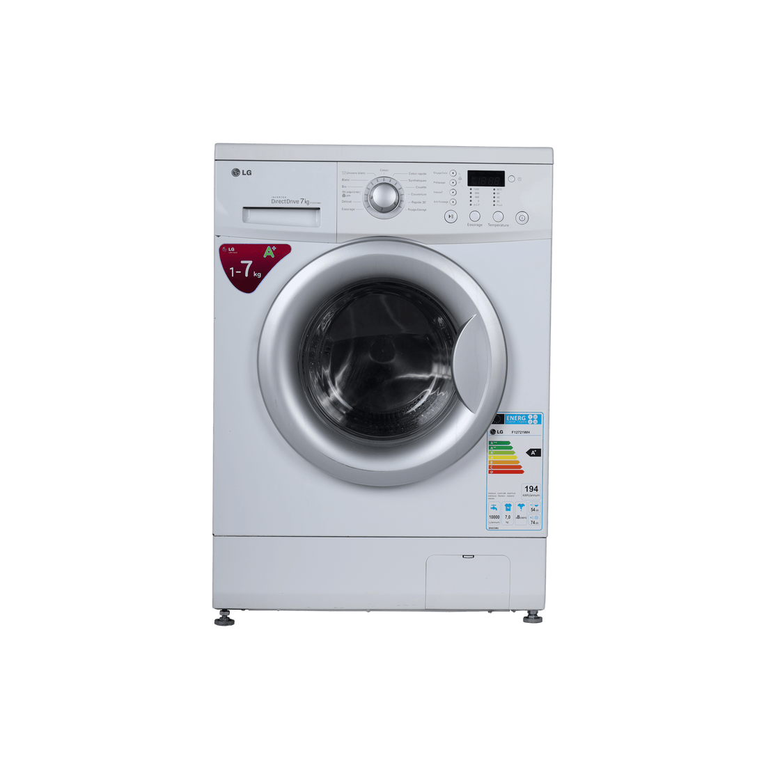 Lave-Linge Hublot 7 kg Reconditionné LG F12721WH : vue de face