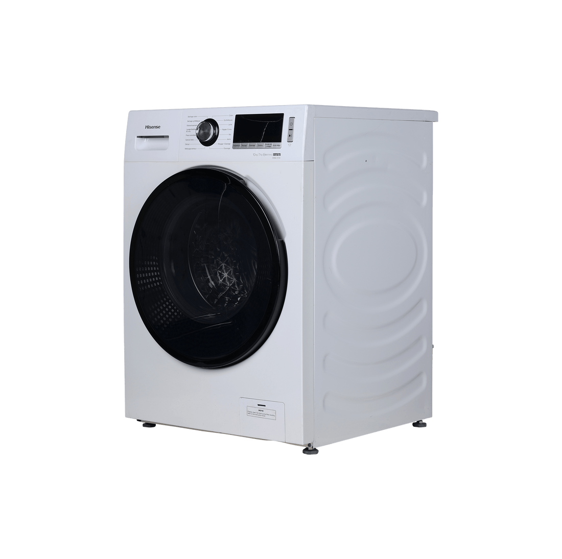 Lave-Linge Sechant 10 kg Reconditionné HISENSE WDBL1014V : vue du côté gauche