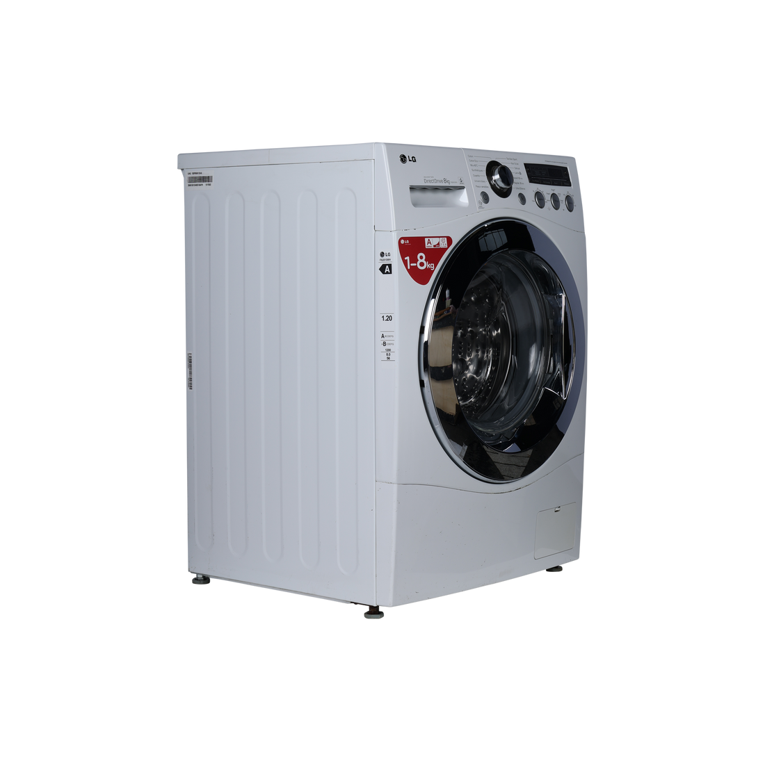 Lave-Linge Hublot 8 kg Reconditionné LG F82810WH : vue du côté gauche